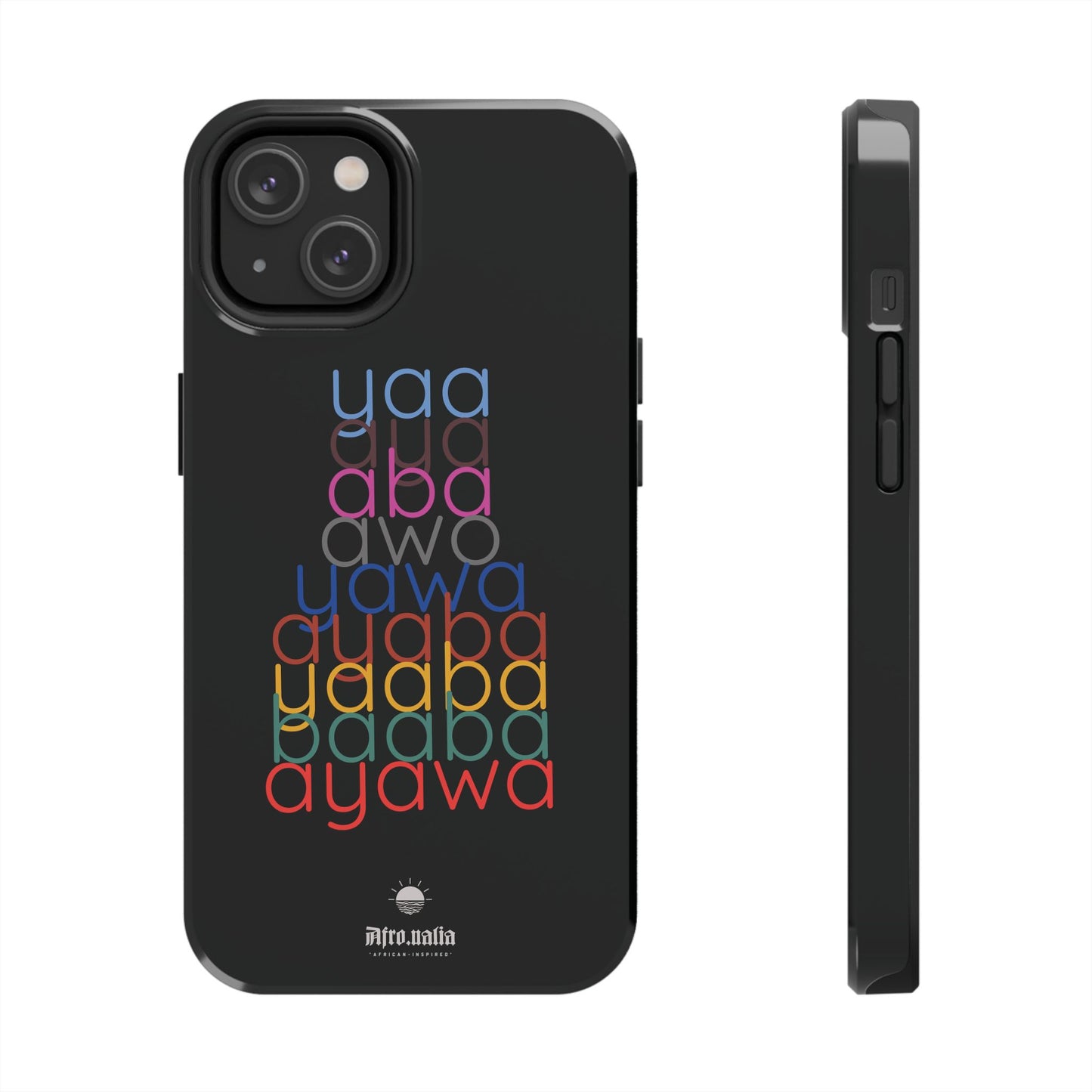 The Shapes of Yaa Black Tough Phone Cases