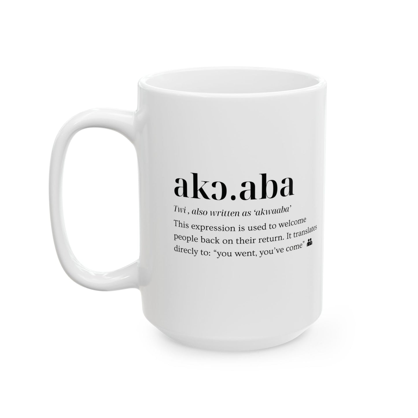 Akɔaba White Ceramic Mug