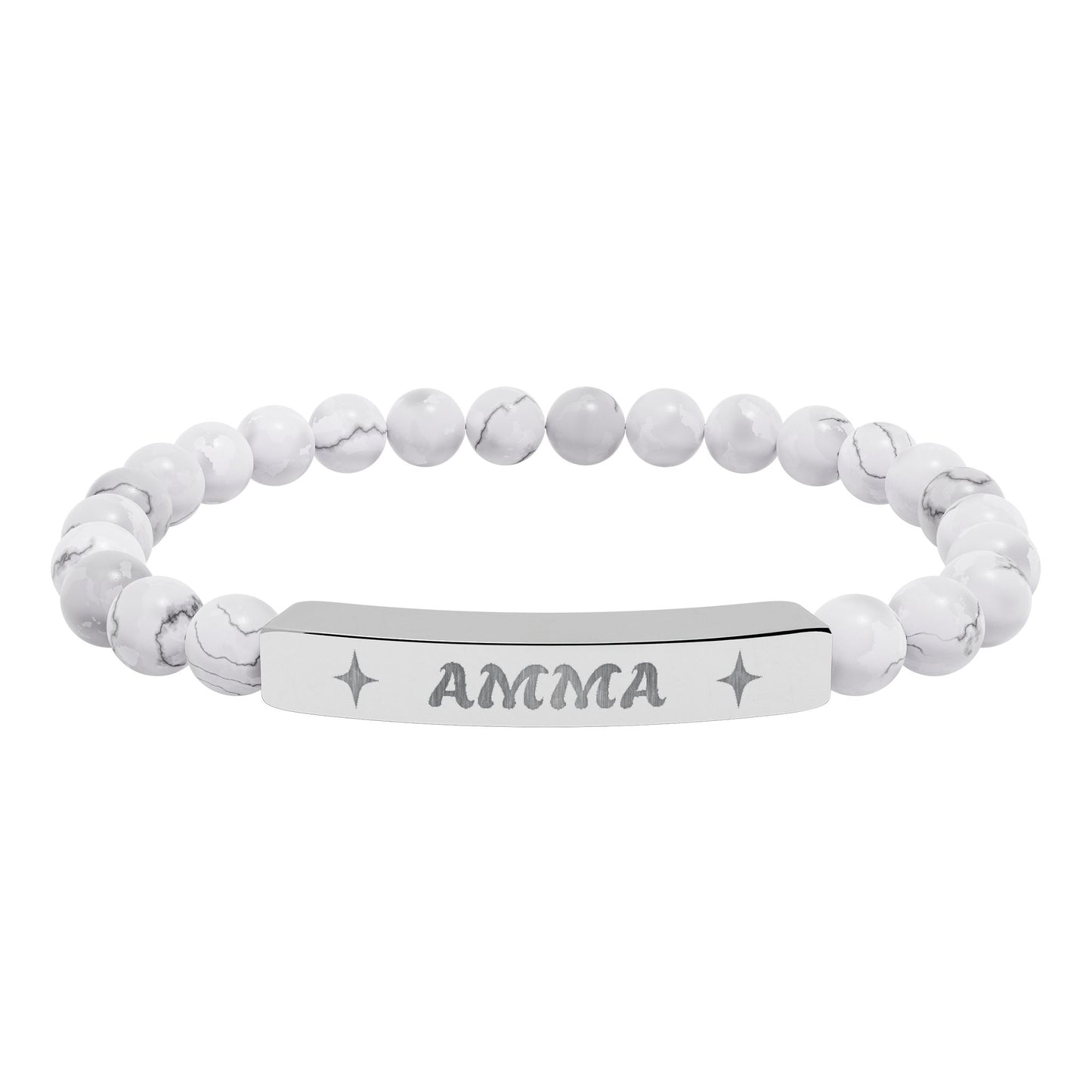 Amma Engraving Stretch Bar Bracelet