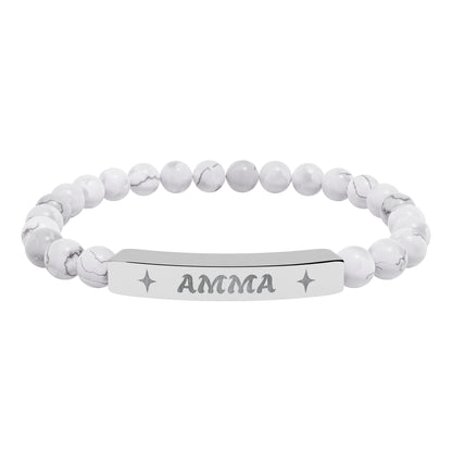 Amma Engraving Stretch Bar Bracelet