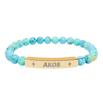 Akosua Engraving Stretch Bar Bracelet