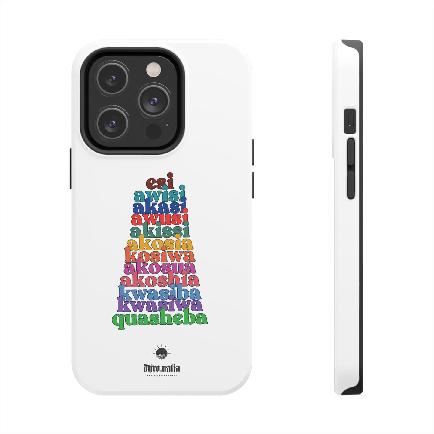 The Shapes of Akosua Tough Phone Cases - White