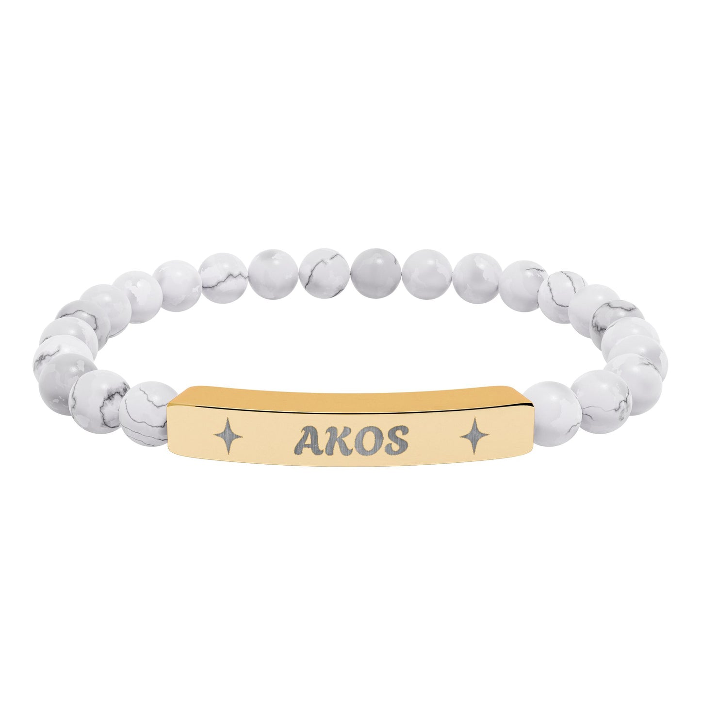 Akosua Engraving Stretch Bar Bracelet