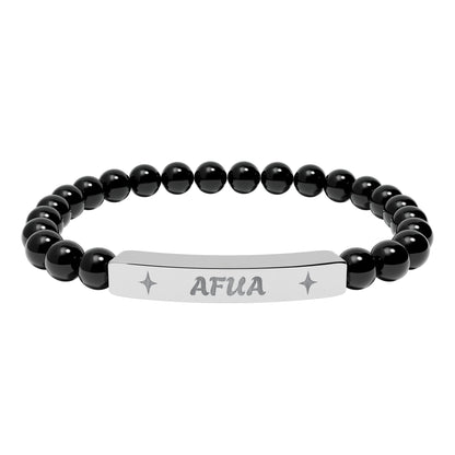 Afua Stretch Bar Bracelet (Engraving)