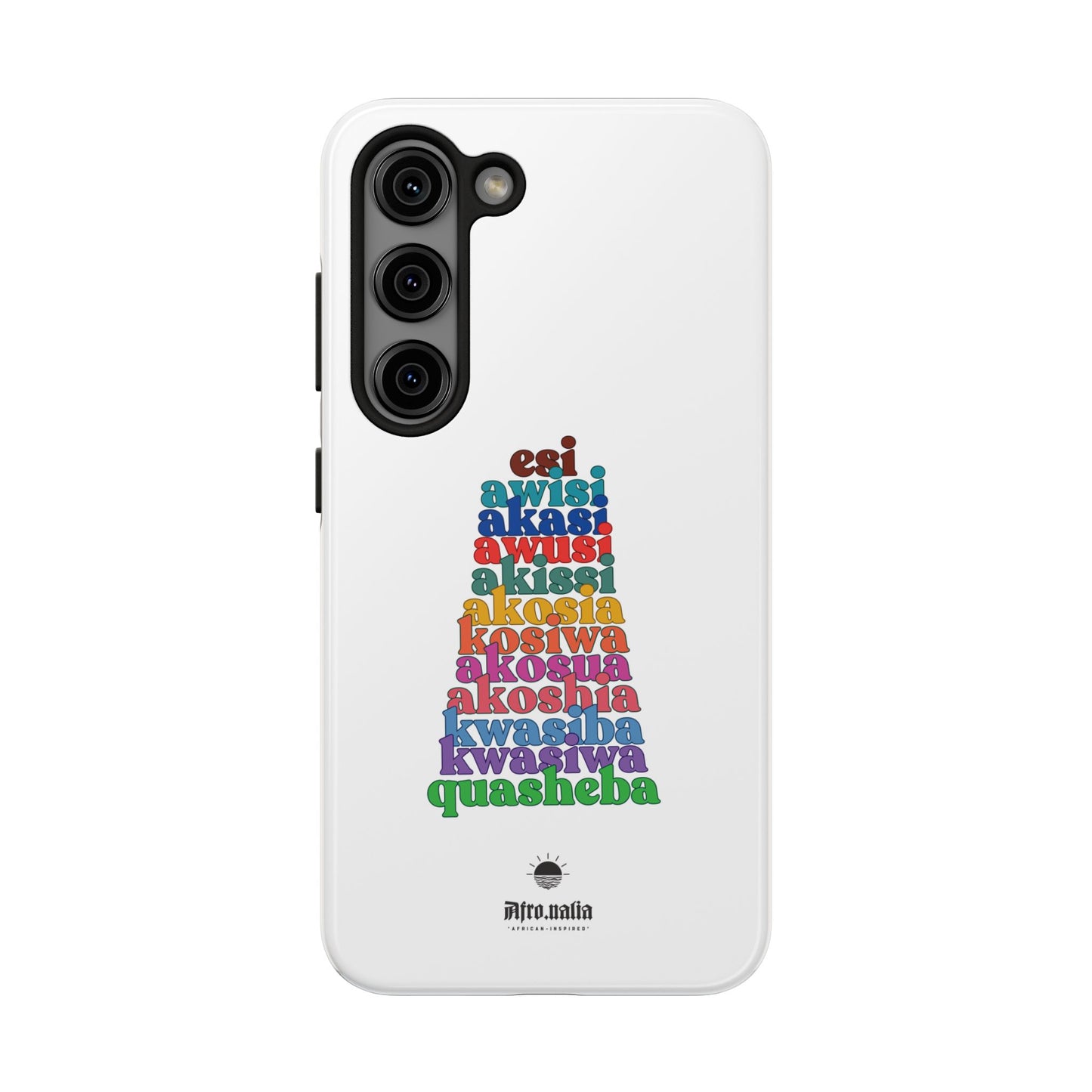 The Shapes of Akosua Tough Phone Cases - White