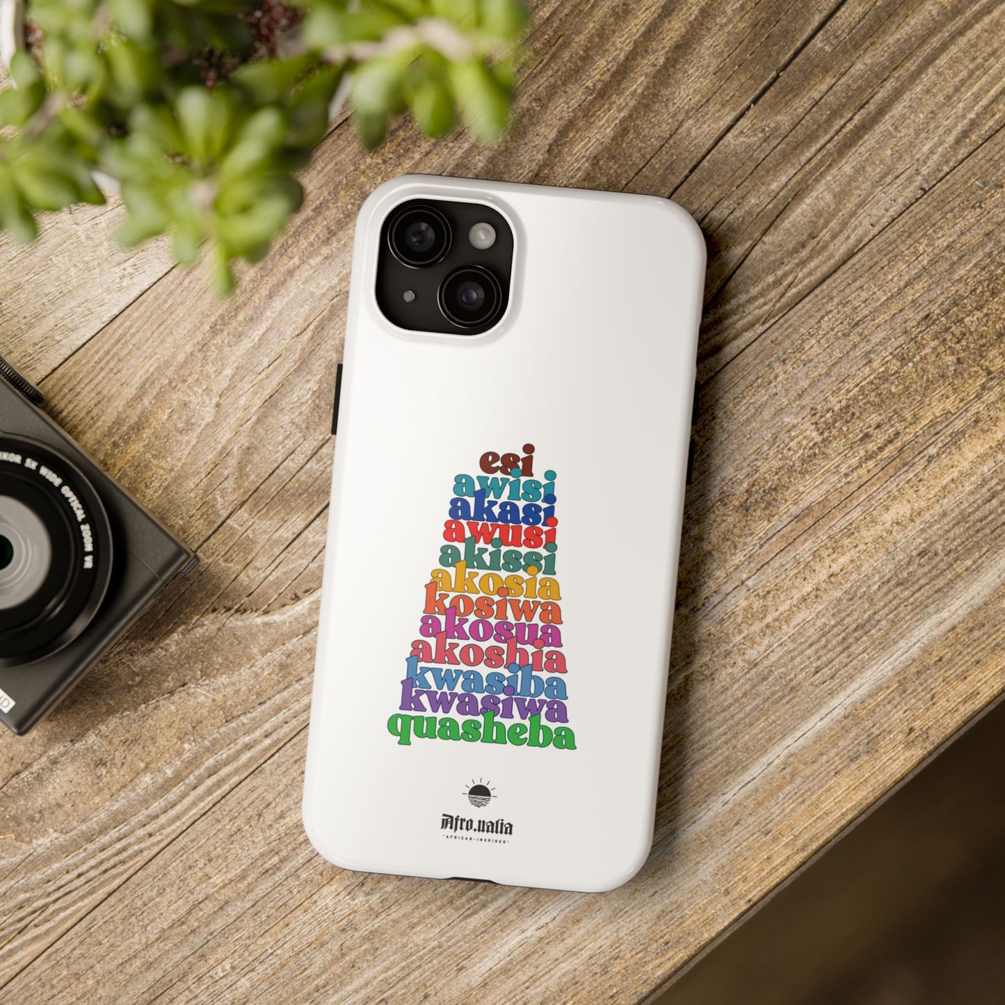 The Shapes of Akosua Tough Phone Cases - White