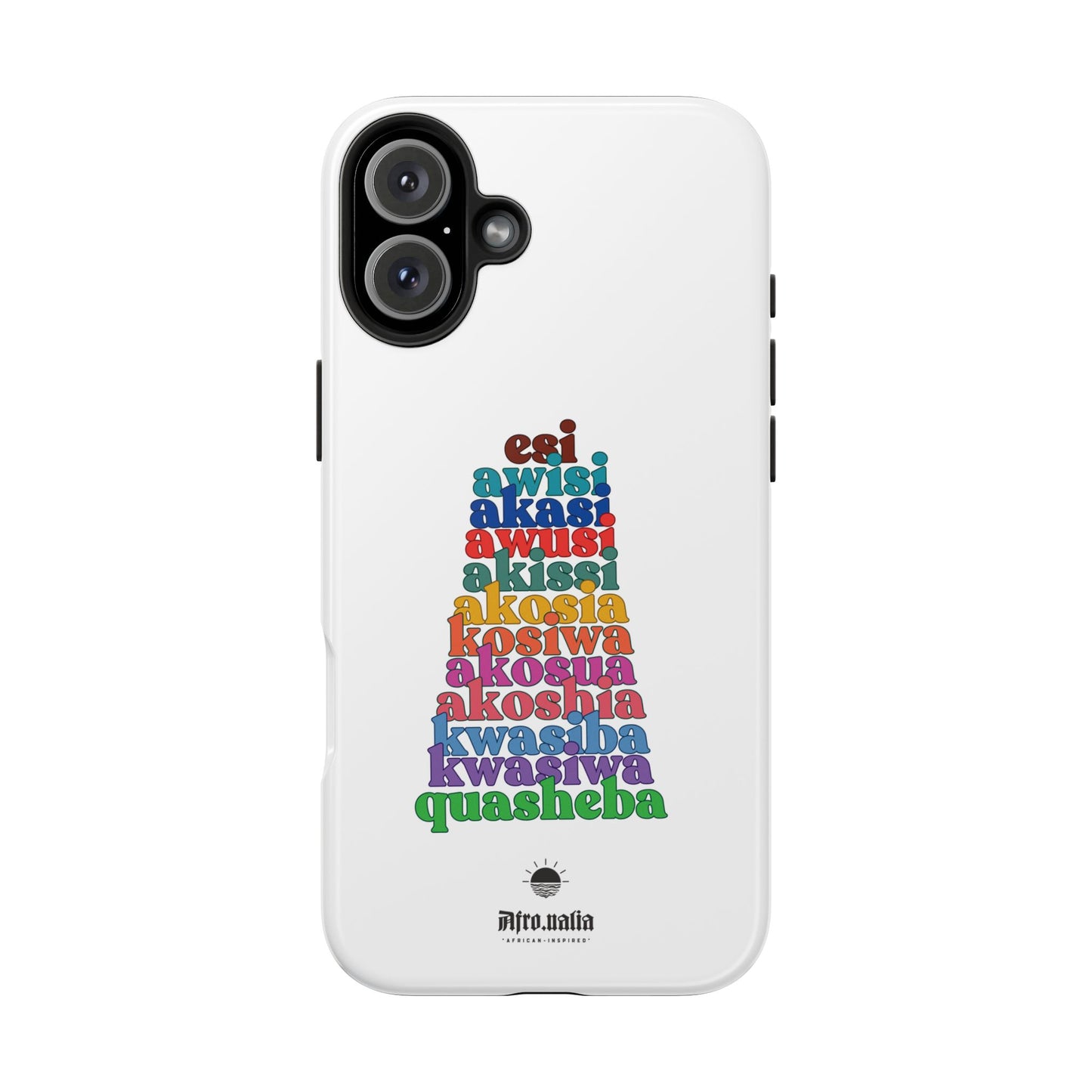 The Shapes of Akosua Tough Phone Cases - White