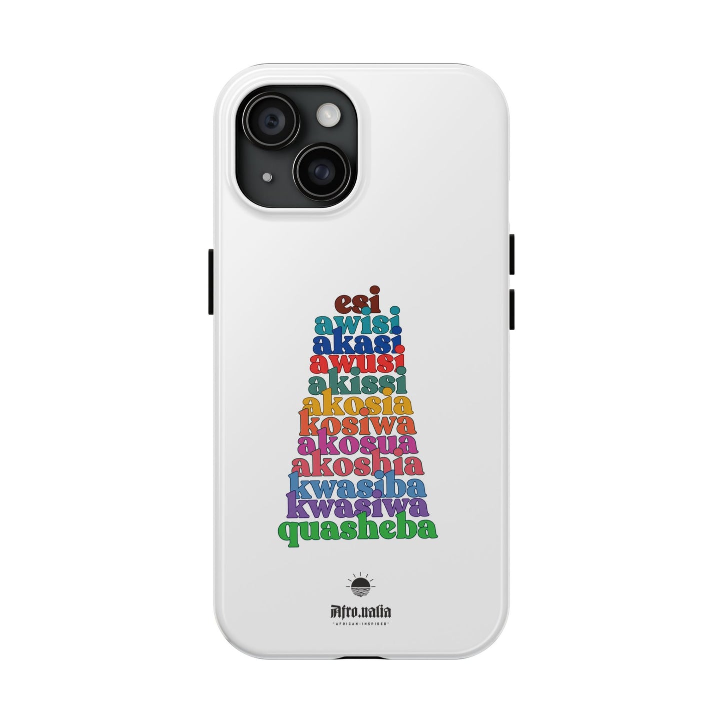 The Shapes of Akosua Tough Phone Cases - White