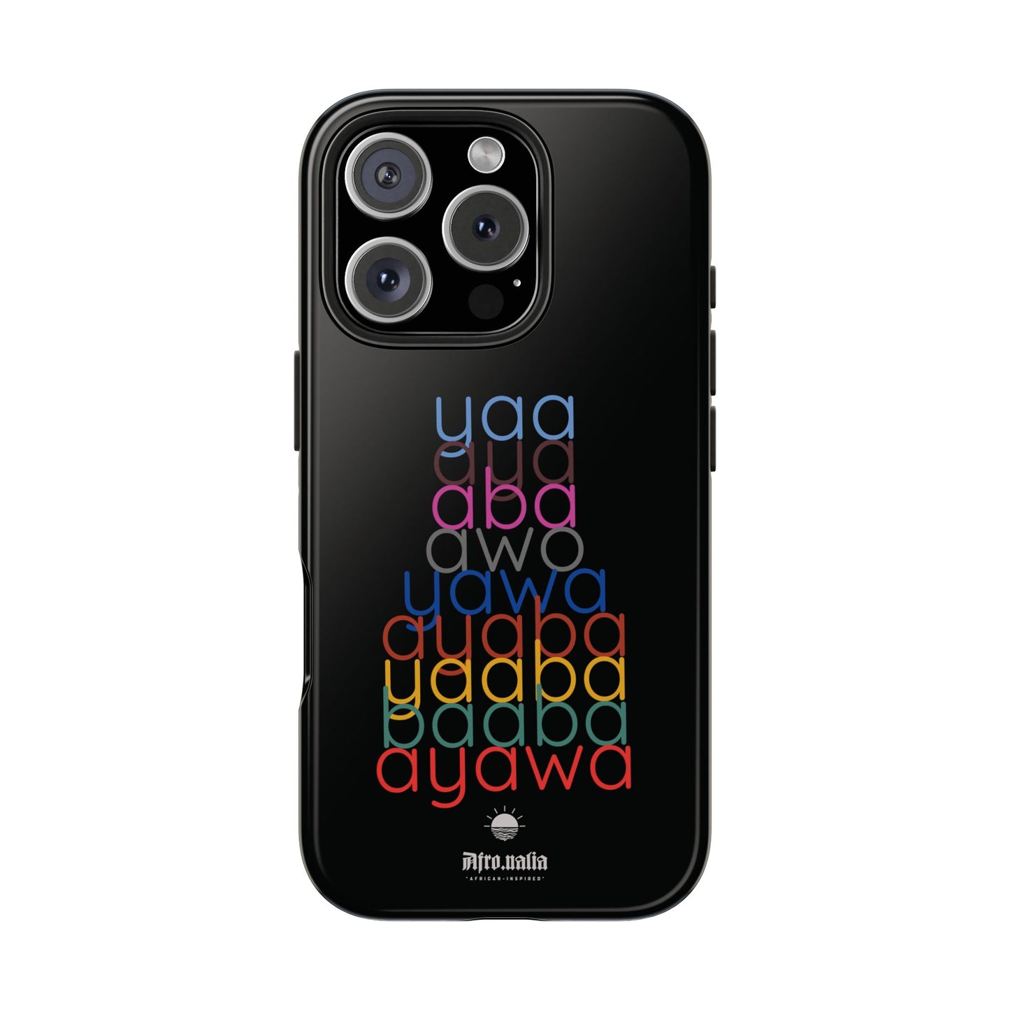 The Shapes of Yaa Black Tough Phone Cases