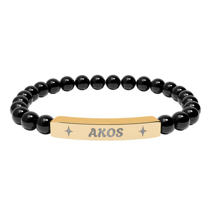 Akosua Engraving Stretch Bar Bracelet