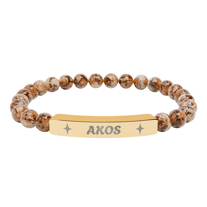Akosua Engraving Stretch Bar Bracelet