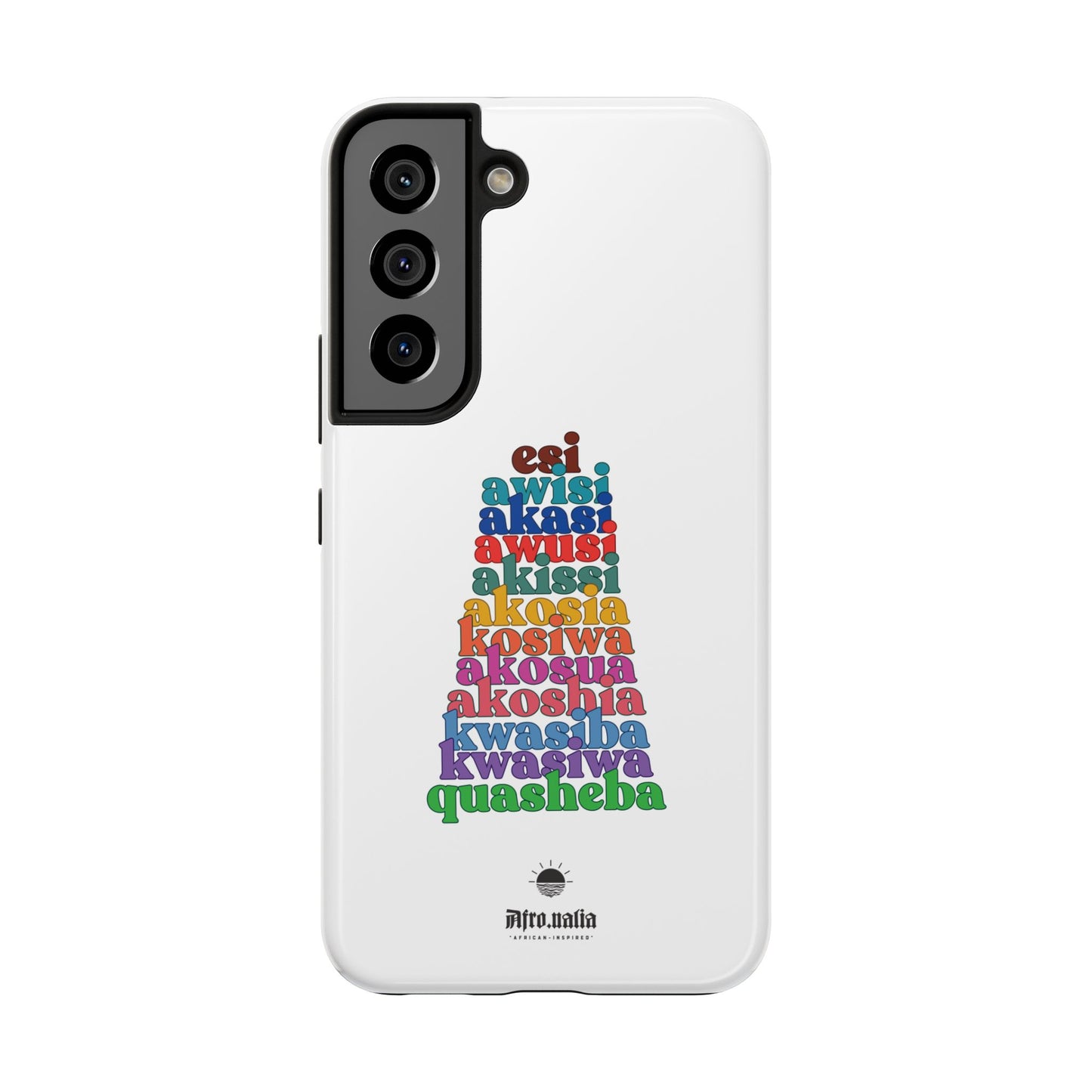The Shapes of Akosua Tough Phone Cases - White