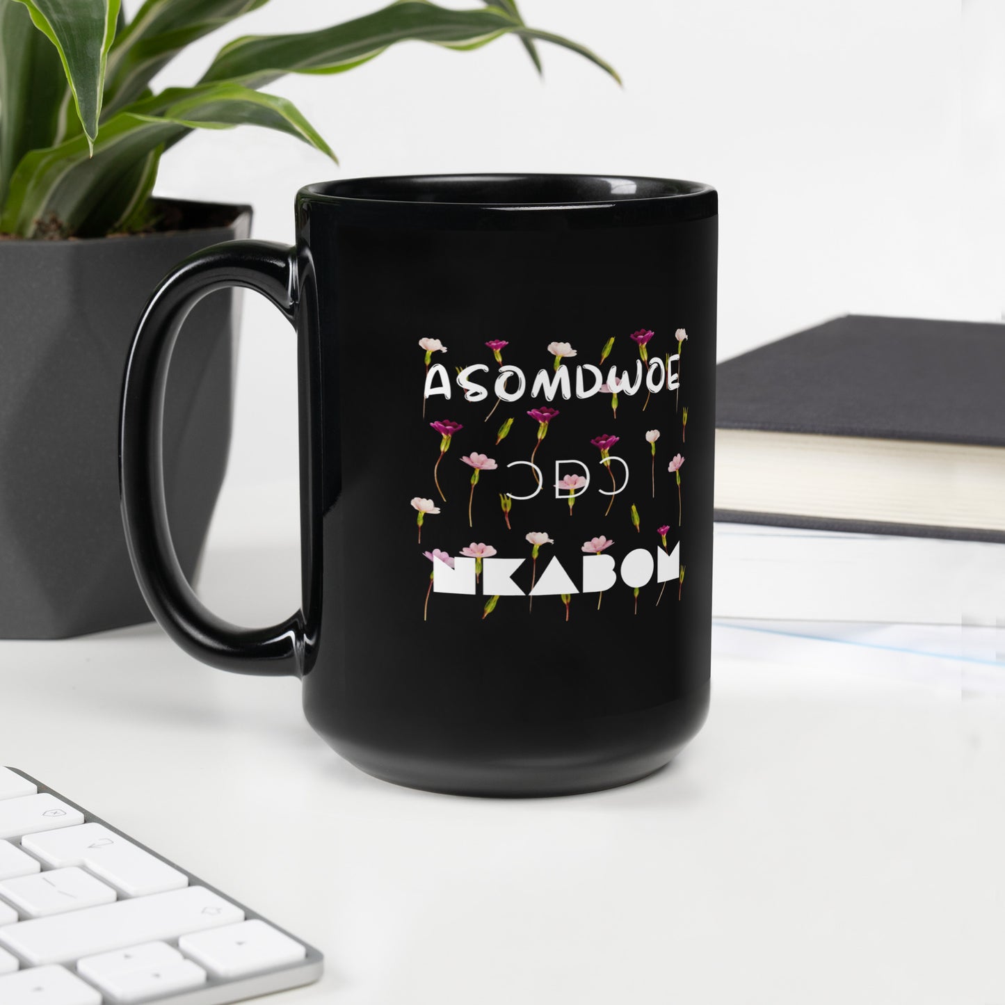 Asomdwoe Ɔdɔ Nkabom' Glossy Mug